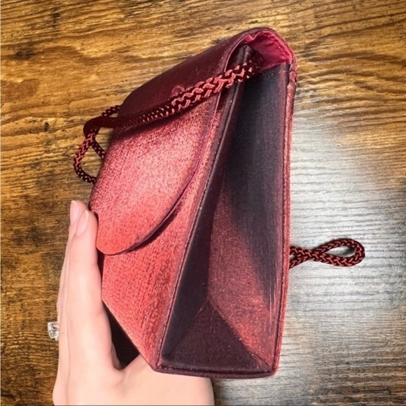 Small, silky shoulder purse. Metallic looking, shiny. EUC - Picture 6 of 10